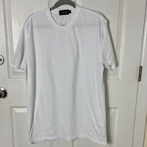 TALENTLESS Crisp White Short Sleeve Tee T-shirt Size XL 100% Cotton basic white